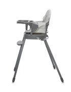 LORELLI Scaun de masa pentru copii Siesta Grey Leather 3 in 1 cu suport pentru picioare tavita detasabila si centuri de siguranta