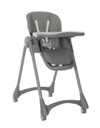 LORELLI Scaun de masa pentru copii Tummy Time Grey reglabil in multiple pozitii roti din silicon 2 tavite detasabile centuri de siguranta suport pentru picioare