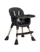 LORELLI Scaun inalt de masa pentru copii Vanilla Black 3 in 1 varsta 6 luni - 6 ani greutate admisa 26 kg