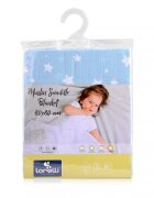 LORELLI Scutec pled din muselina 80x80 cm Aquatic with Stars