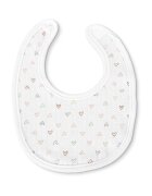 LORELLI Set 2 bavete din bumbac pentru nou-nascut inchidere cu velcro potrivit pentru hranire si in perioada eruptiei dentare 0 luni+ Pink