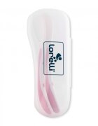 LORELLI Set 2 lingurite cu suport 6 luni+ Pink