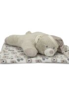 LORELLI Set 2 piese paturica moale 90 x 75 cm pernuta in forma de ursulet 45 x 30 cm Poffy Beige 0 luni+