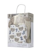 LORELLI Set 2 piese paturica moale 90 x 75 cm pernuta in forma de ursulet 45 x 30 cm Poffy Beige 0 luni+