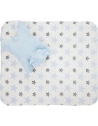 LORELLI Set 2 piese paturica moale 90 x 75 cm pernuta in forma de ursulet 45 x 30 cm Poffy Blue 0 luni+
