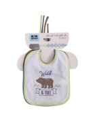LORELLI Set 3 bavete bumbac si peva 23 x 20 cm inchidere cu snur baietei