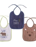 LORELLI Set 3 bavete bumbac si peva 23 x 20 cm inchidere cu snur baietei