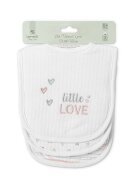 LORELLI Set 3 bavete din bumbac pentru nou-nascut inchidere cu velcro potrivit pentru hranire si in perioada eruptiei dentare 0 luni+ Pink