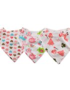 LORELLI Set 3 bavete tip bandana din bumbac