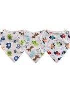 LORELLI Set 3 bavete tip bandana din bumbac
