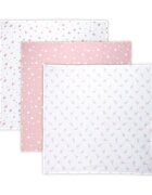 LORELLI Set 3 scutece pled muselina 80x80 cm Rose Mix