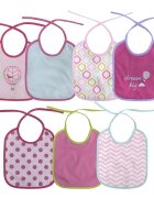 LORELLI Set 7 bavete bumbac 23 x 20 cm inchidere cu snur fetite