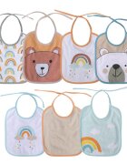 LORELLI Set 7 bavete bumbac 23 x 20 cm inchidere cu snur unisex