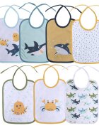 LORELLI Set 7 bavete bumbac ambele fete 20 x 255 cm inchidere cu snur baietei