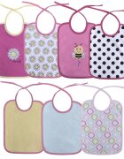 LORELLI Set 7 bavete bumbac ambele fete 20 x 255 cm inchidere cu snur fetite