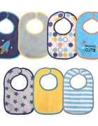 LORELLI Set 7 bavete bumbac si peva 30 x 19 cm inchidere cu banda velcro baietei