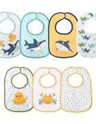 LORELLI Set 7 bavete bumbac si peva 30 x 19 cm inchidere cu banda velcro unisex