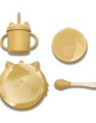 LORELLI Set de hranire din silicon natural 4 piese 6 luni+ Yellow