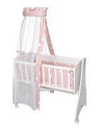 LORELLI Set lenjerie cu 7 piese pentru pat balansoar First Dreams Pale Blush Stars