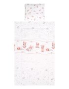 LORELLI Set lenjerie pat 3 piese bumbac ranforce Cosy Bears Piollws Beige