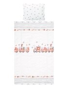 LORELLI Set lenjerie pat 3 piese bumbac ranforce Cosy Grey Train