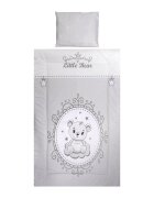LORELLI Set lenjerie pat 3 piese bumbac ranforce Cosy Little Bear Grey
