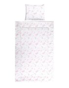 LORELLI Set lenjerie pat 3 piese bumbac ranforce Cosy Moons Stars Pink