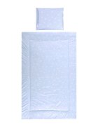 LORELLI Set lenjerie pat 3 piese bumbac ranforce Cosy Train Blue