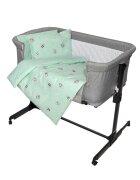 LORELLI Set lenjerie pat 5 piese bumbac ranforce Eva Friends Green