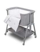 LORELLI Set lenjerie pat 5 piese bumbac ranforce Eva Giraffe White