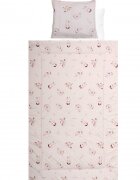 LORELLI Set lenjerie pat bumbac ranforce 4 piese Beige Bunnies