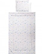 LORELLI Set lenjerie pat bumbac ranforce 4 piese Blue Aeroplane