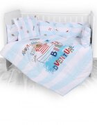 LORELLI Set lenjerie pat bumbac ranforce 7 piese Lili Adventure Blue