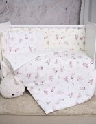 LORELLI Set lenjerie pat Smile bumbac ranforce Beige Bunnies 60 x 120 cm