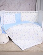 LORELLI Set lenjerie pat Smile bumbac ranforce Blue Moons Stars 60 x 120 cm