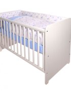 LORELLI Set lenjerie pat Smile bumbac ranforce Blue Moons Stars 60 x 120 cm