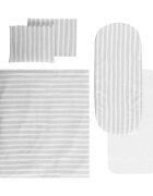 LORELLI Set lenjerie pentru carucior cu protectie impermeabila 7 piese Grey Striped