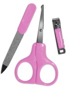LORELLI Set manichiura cu 3 piese pentru bebelusi Pink