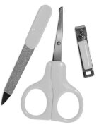 LORELLI Set manichiura cu 3 piese pentru bebelusi White