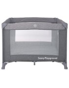 LORELLI Tarc de joaca pentru copii Lorello Sunny Playground Cool Grey Star deschidere laterala cu fermoar geanta de transport