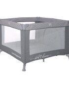 LORELLI Tarc de joaca pentru copii Lorello Sunny Playground Cool Grey Star deschidere laterala cu fermoar geanta de transport