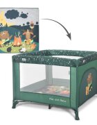 LORELLI Tarc de joaca Play N Relax Green Night 100x100x75 cm deschidere laterala cu fermoar geanta de transport