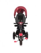 LORELLI Tricicleta pentru copii Enduro Red Black Luxe 4 in 1 multifunctionala scaun rotativ cu 2 tipuri de suport pentru picioare roti mari silentioase spatar reglabil pe 2 pozitii si cosulet textilanuleaza parinte