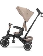 LORELLI Tricicleta pentru copii Freccia Beige multifunctionala pliabila sezut rotativ 360 grade greutate admisa 25 kg roti Eva