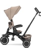 LORELLI Tricicleta pentru copii Freccia Beige multifunctionala pliabila sezut rotativ 360 grade greutate admisa 25 kg roti Eva