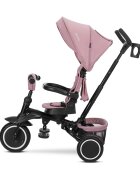 LORELLI Tricicleta pentru copii Freccia Pink multifunctionala pliabila sezut rotativ 360 grade greutate admisa 25 kg roti Eva