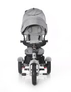 LORELLI Tricicleta pentru copii Neo Air Grey Luxe 4 in 1 multifunctionala roti mari gonflabile spatar inalt reglabil sezut rotativ 2 tipuri de suport pentru picioare si dispozitiv de franare