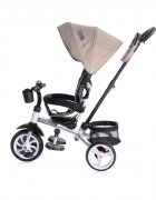 LORELLI Tricicleta pentru copii Rocket Ivory 6 in 1 multifunctionala scaun acoperit cu husa moale spatar reglabil in 2 pozitii suport pentru picioare functie Balance-Bike greutate admisa 20 kg