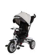 LORELLI Tricicleta pentru copii Speedy Air GreyBlack multifunctionala 4 in 1 scaun rotativ spatar inalt reglabil pe 3 pozitii maner cu control parental 2 tipuri de suport pentru picioare
