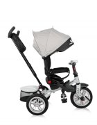 LORELLI Tricicleta pentru copii Speedy Air GreyBlack multifunctionala 4 in 1 scaun rotativ spatar inalt reglabil pe 3 pozitii maner cu control parental 2 tipuri de suport pentru picioare